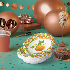 Cuencos De Papel Calabaza de acuarela Temporada de otoño / Día de A