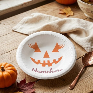 Cuencos De Papel Calabaza de Halloween personalizada femenina Jack 