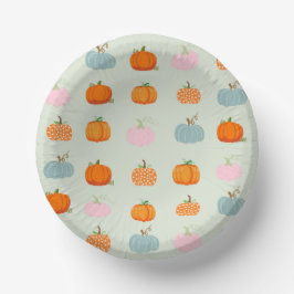 Cuencos De Papel Calabazas coloridas