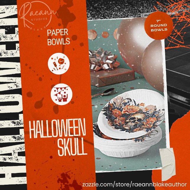 Cuencos De Papel Calavera espeluznante de Halloween (Subido por el creador)