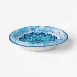 Cuencos De Papel Cambiar el texto coincidente de azul diwali