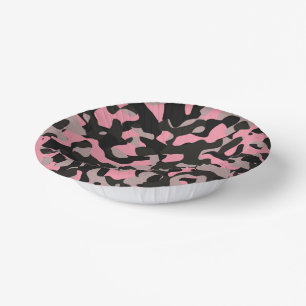 Cuencos De Papel Camo rosa