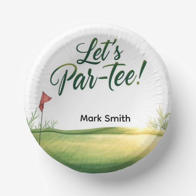 Cuencos De Papel Campo de golf Putting Green  (Anverso)