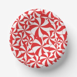 Cuencos De Papel Candy Cane Christmas Party Paper Plates