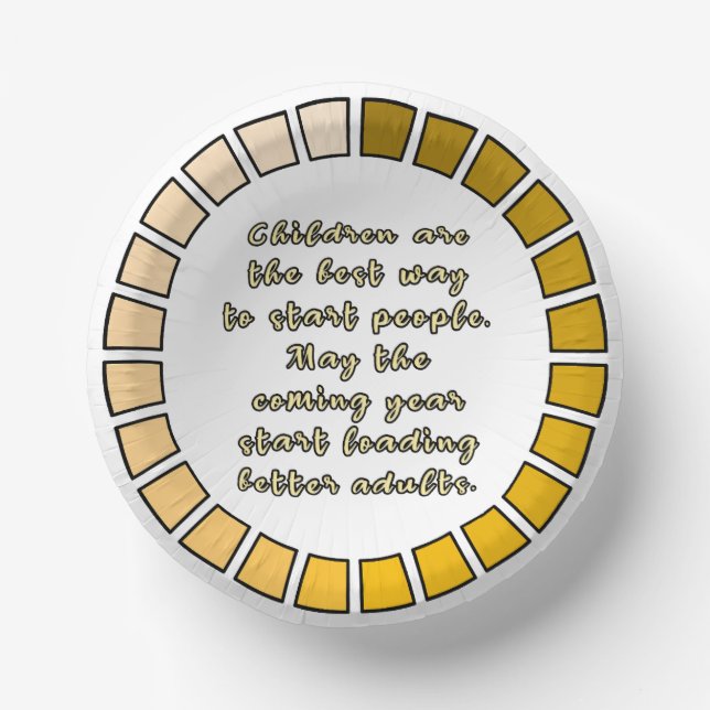 Cuencos De Papel Carga de Año Nuevo (Anverso)