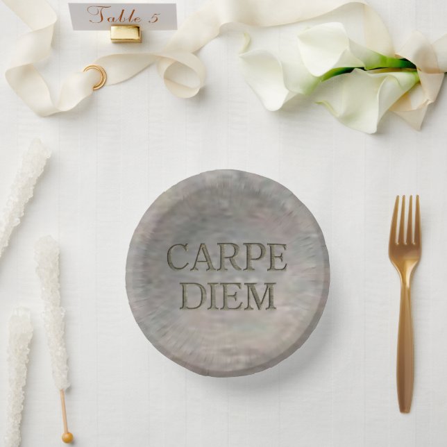 Cuencos de papel Carpe Diem Stone (Boda)