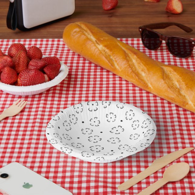 Cuencos De Papel Carpeta de cumpleaños con flores personalizadas (Picnic)