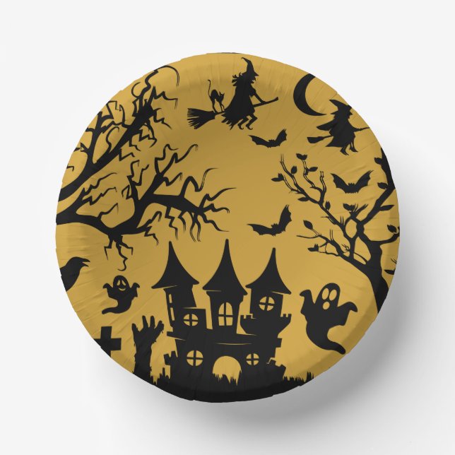 Cuencos De Papel Casa embrujada (Anverso)