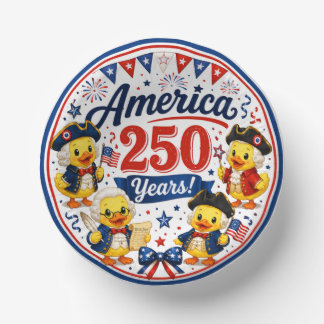 Cuencos De Papel Celebración de patitos de América 250