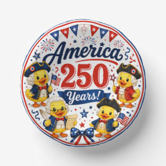 Cuencos De Papel Celebración de patitos de América 250
