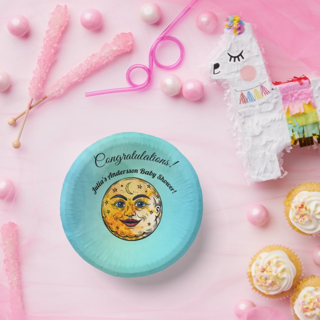 Cuencos De Papel Celebración en Baby Shower por la luna (Fiesta)