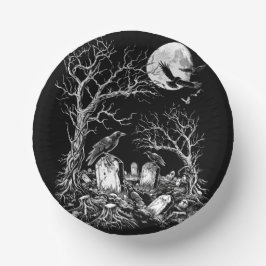Cuencos De Papel Cementerio de Nevermore