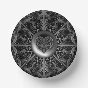 Cuencos De Papel Ceramic Lace Black