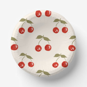Cuencos De Papel Cerezas de Verano