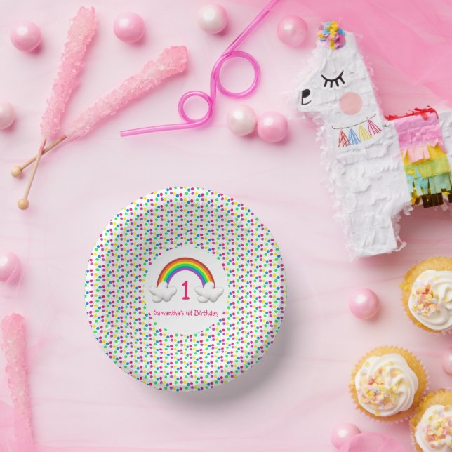 Cuencos De Papel Chica arcoiris Cualquier cumpleaños de edad (Fiesta)