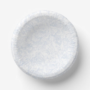 Cuencos De Papel Chinoiserie Blue Peony Boda