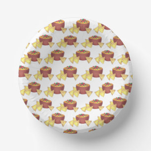 Cuencos De Papel Chips Chili Con Queso Blanco Nachos Cheese Dip