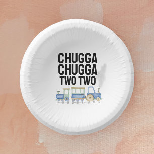 Cuencos De Papel Chugga Chugga dos 2.º cumpleaños Tazones (2)
