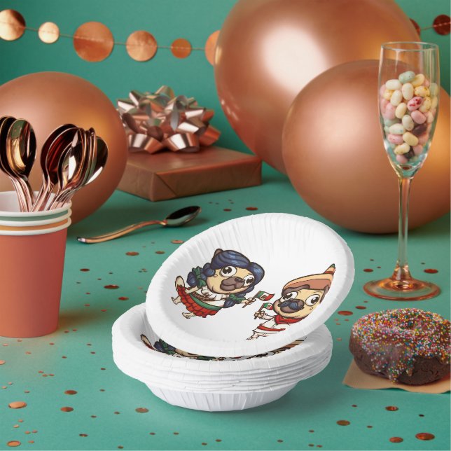 Cuencos De Papel Cinco tazas de papel de De Mayo (Multi)