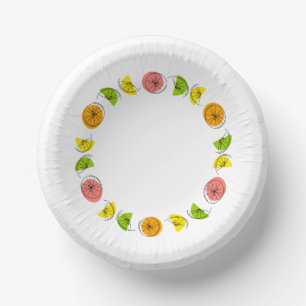 Cuencos De Papel Citrus Multi Circle