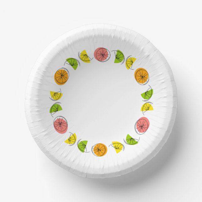 Cuencos De Papel Citrus Multi Circle (Anverso)