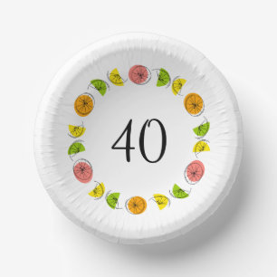 Cuencos De Papel Citrus Multi Circle Age 40
