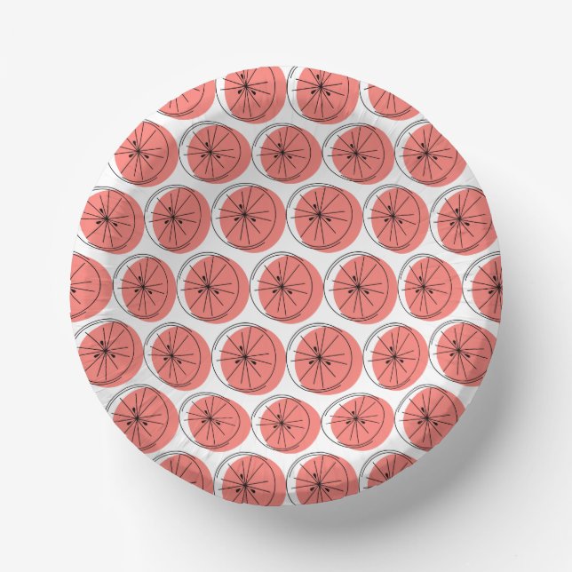 Cuencos De Papel Citrus Rosa Multi (Anverso)