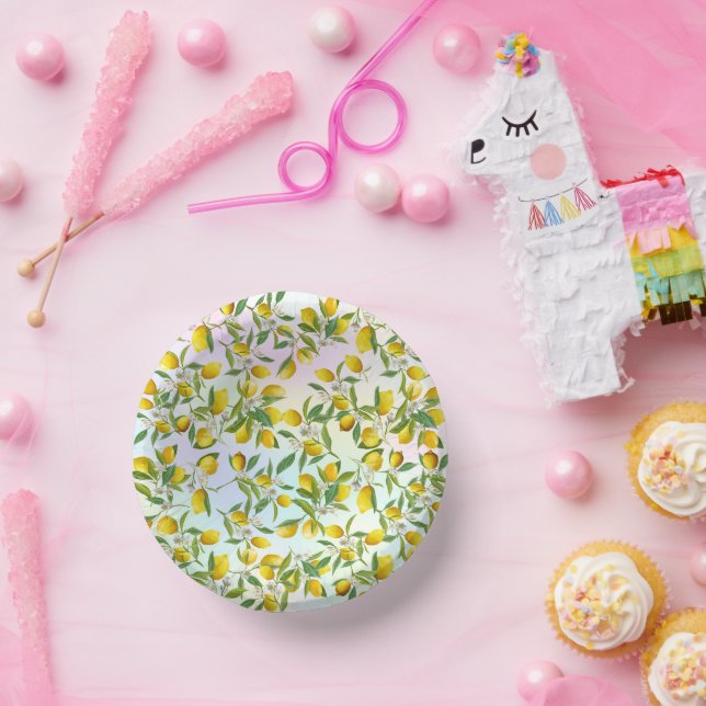 Cuencos De Papel Citrus tropical verano Naranja fresco limón Slice (Fiesta)