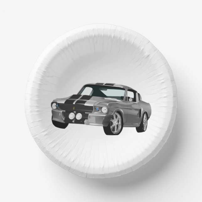 Cuencos De Papel Coche Silver Muscle (Anverso)