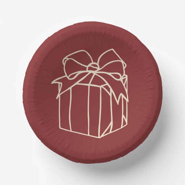 Cuencos De Papel Colección Navidades simples - presente (Anverso)