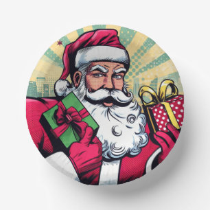 Cuencos De Papel Comic book Santa/Navidades
