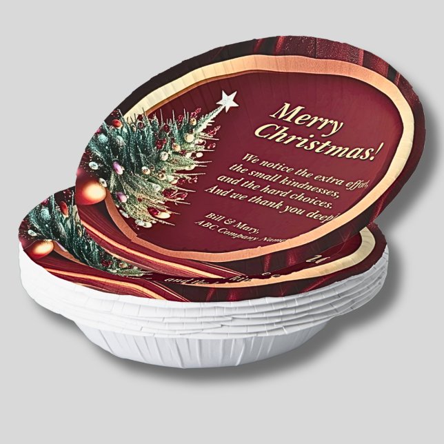 Cuencos De Papel Compañía de mensajes de nombre Oro Rojo + Árbol de (Subido por el creador)