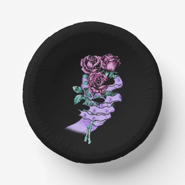 Cuencos de papel con bouquet gótico (Anverso)