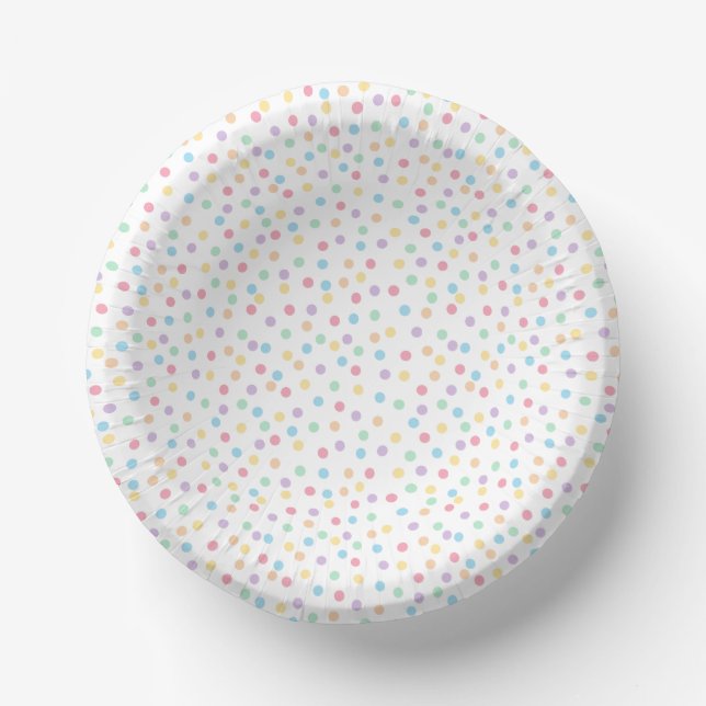 Cuencos De Papel Confetti Pastels (puntos) (Anverso)