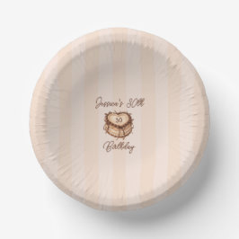 Cuencos De Papel Coquette Heart Birthday Cake Paper Plate