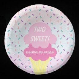 Cuencos De Papel Crema de hielo 2º cumpleaños