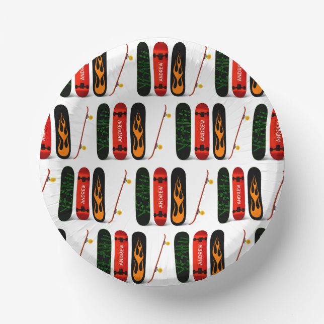 Cuencos De Papel Cuadros de papel personalizados para skateboard co (Anverso)