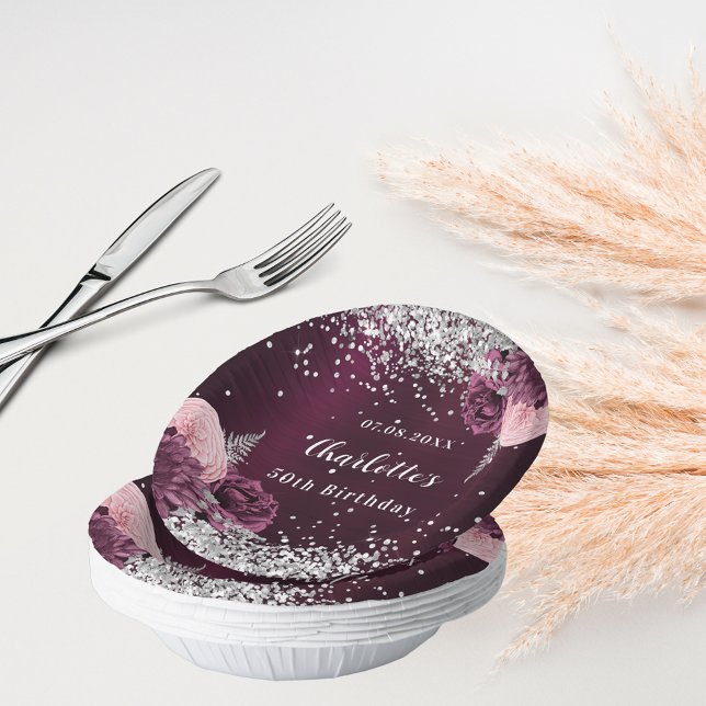 Cuencos De Papel cumpleaños de florines de plata de Borgoña (Subido por el creador)