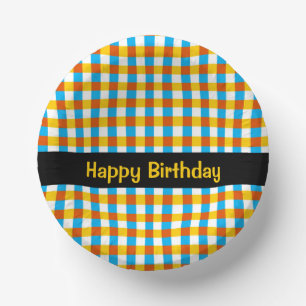 Cuencos De Papel Cumpleaños de Globe Check