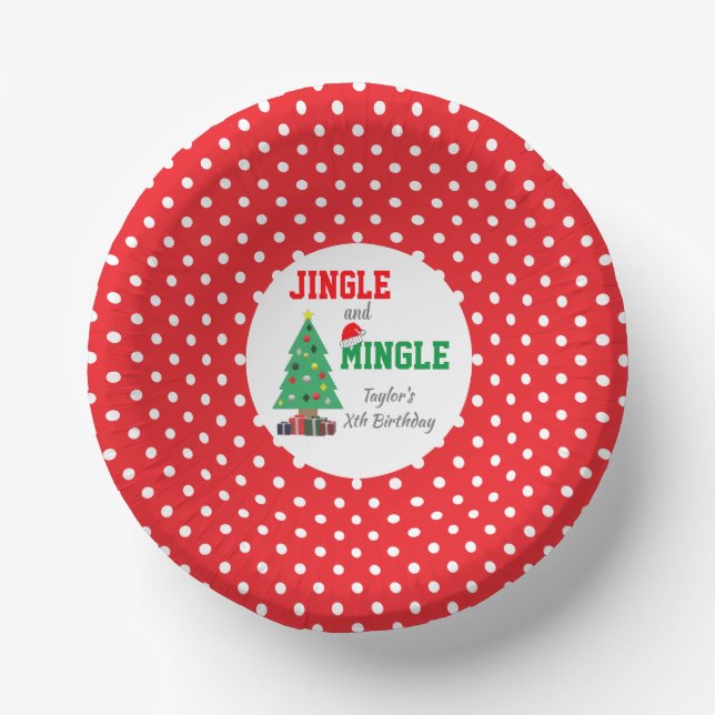 Cuencos De Papel Cumpleaños De Jingle Y Mingle (Anverso)