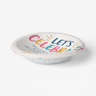 Cuencos De Papel Cumpleaños de la nieta