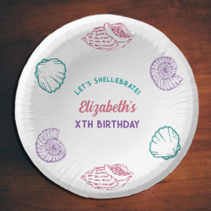 Cuencos De Papel Cumpleaños de los Chicas de las conchas marinas