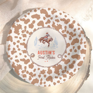 Cuencos De Papel Cumpleaños de vaquero en su primer rodeo vintage
