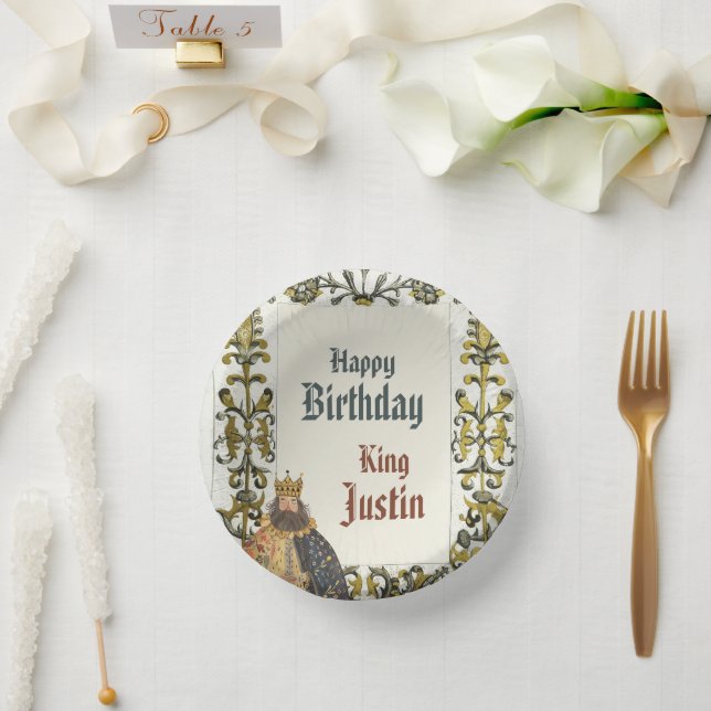 Cuencos De Papel Cumpleaños del rey medieval del Renacimiento (Boda)