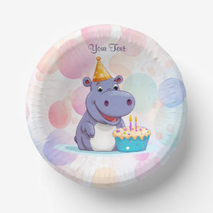 Cuencos De Papel Cumpleaños Hippo Paper Bowl