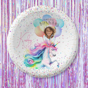 Cuencos De Papel Cumpleaños mágico de unicornio