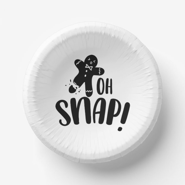 Cuencos De Papel Curte Oh Snap Xmas (Anverso)