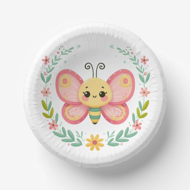 Cuencos De Papel Cuta, primavera/mariposa (Anverso)
