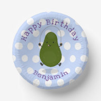 Cute aguacate salto cuerda personalizado ilustraci