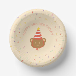 Cuencos De Papel Cute Bear Birthday Party Paper Bowls